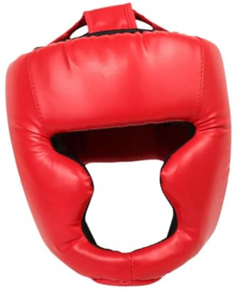 Oshhni Protector de Cabeza Suave para Boxeo, Equipo de Entrenamiento, Protección para La Cabeza, Protección para Sparring, Lucha, Agarre Y Kickboxing, Niños Rojos