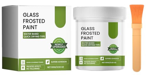 GNAUMORE Badezimmer Milchglas Farbe, Wasserdichter Glaslack für Privatsphäre von Fenstern - Frost-Sprühfarbe für Glas mit Milchglaseffekt 100g