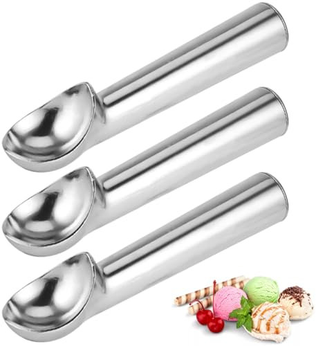 Gourmet, porzionatore per gelato, cucchiaio per ghiaccio in alluminio, 18 cm, design unico, antiaderente, per palline di ghiaccio, riso, palline di melone, pasta per biscotti