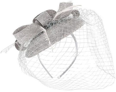 CALLARON Fascinator Hut Für Damen Mesh Fascinator Stirnband Tea Party Kopfschmuck Separates Haarclip Hochzeit Party Und Tanzveranstaltungen