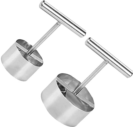 DECHOUS Levatorsolo Utensile Compatto in Acciaio Inossidabile Set per Frutta 2 Pezzi Manico Ergonomico per Anziani e Mani Artrosiche per Cucina