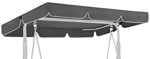 GREMEX Hollywoodschaukel Dachbezug 230 x 120 - Strapazierfähig Dach für Hollywoodschaukel - Wetterbeständig Sonnendach für Gartenschaukel - Graues Dach für Hängebank Schaukel