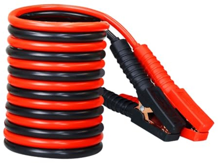 TOPBATHY 1pezzi Cavo Di Avviamento Per Auto Pesanti Cavo Di Emergenza Per Auto Compatibile Suv e Camion Morsetti in Rame Capacità Elevata Per Avviamenti Affidabili