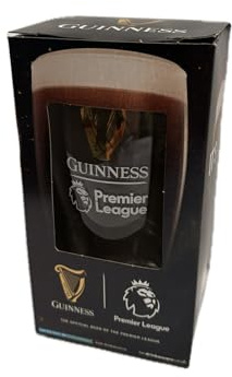 Celebration Spirits Guinness Premier-League officiellt ölglas, samlarobjekt Pintglas