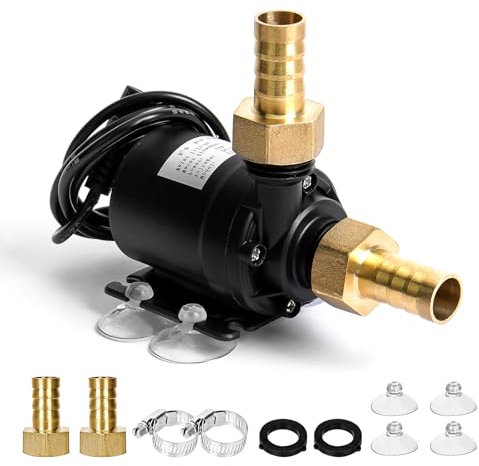 Portatile Mini Pompa Acqua, Pompa Acqua DC 12V 800L/H 5M Pompa Sommersa, Ultra-Quiet Pompa Immersione per Acquario Fontana Laghetto Irrigazione Giardino Piscina