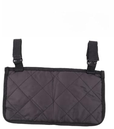 Abaodam Rollstuhltasche für Seitenlehne mit Mehreren Fächern Organizer aus Polyester Pongee und Pp Baumwolle Aufbewahrungstasche für Rollstuhl und Walker in Schwarz