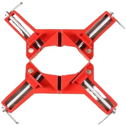 Morsetto ad Angolo retto Multifunzione da 4 Pezzi, Morsetto angolare a 90 Gradi, Supporto per Cornice, Supporto per Vetro, Utensili manuali per Lavorazione del Legno Fai da Te