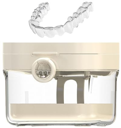 Contenitore Ammollo Dentiera Copertura Protettiva Denti, Contenitore, | Per Dentiera Con Coperchio Scatola Contenitore, Bite Notturno, Per Viaggio, Bagno, Unisex, Anziani