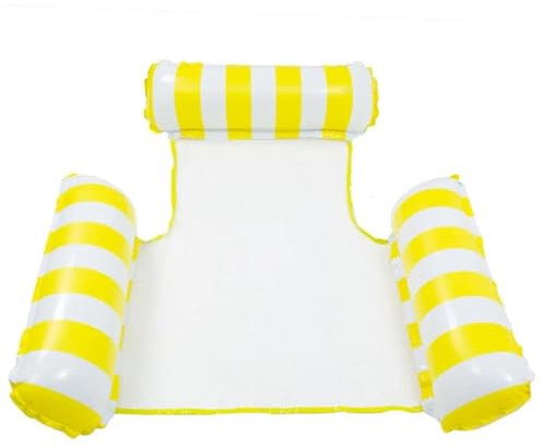 Flottantes Hamac Jouet pour Adulte Hamac Gonflable Adultes Flotteurs La pour Natation Jouets Polyvalents Radeaux Piscine Salon(Yellow)