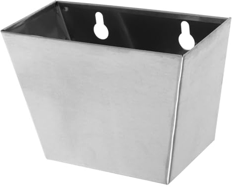 Baluue Recogedor de Tapones para Terraza de Acero Inoxidable con Orificios de Drenaje Cubo para Tapones de Rosca Soporte Resistente Intemperie para Jardín y Porche Gran Capacidad para