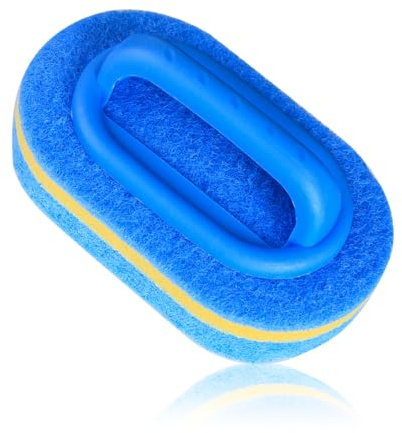 Lotsdonxia Multi-Purpose Cleaning Sponge Brush - Ergonomic Handle Scrubber for Bathroom, Kitchen, Bathtub, Toilet, Tiles and Floors with Soft Non-Scratch Surface