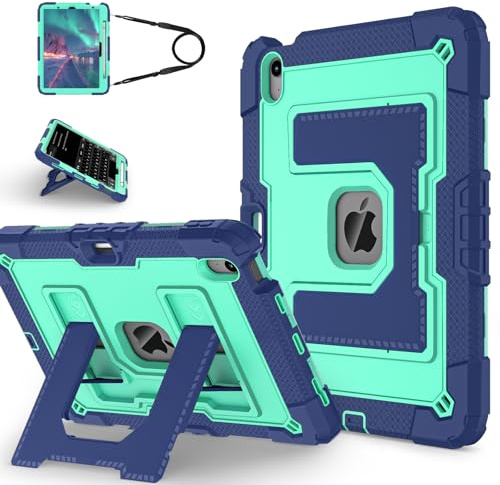 ATOOZ for iPad Air 11 inch M4/M3/M2 Case 2026/2025/2024,Mint Green | iPad Air 8th/7th/6th/5th/4th Generation Tablet Case Kids with Shoulder Strap,Pencil Holder,Heavy Duty Rugged Protective Cover