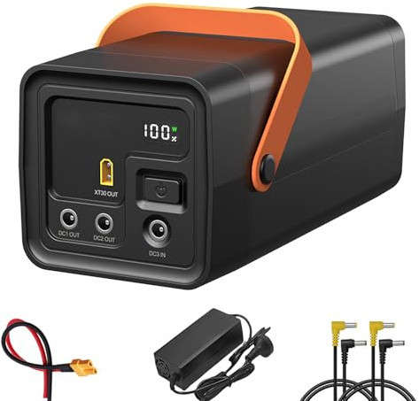 HJGHY ,24v 6ah, Batería Recargable de fosfato de Hierro y Litio de 12 V y 12 Ah para estación de energía portátil de 24 V y 6 Ah para Tiras de LED y cámaras.