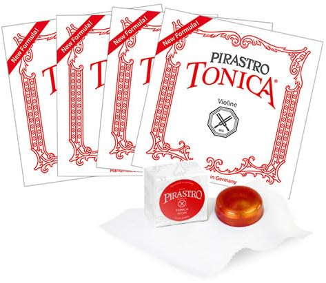 TONICA »NEW FORMULA« Violinsaiten SATZ + Kolophonium von Pirastro