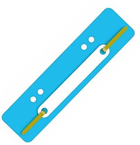 Heftstreifen aus PP-Folie mit Plastikdeckleiste, 3,4 x 15 cm (500 Stück, Hellblau)