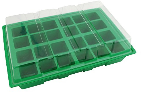 ALTADEX Biotop Kit semillero de plástico de 24 macetas de 4 x 4 cm (con Tapa y Bandeja, 35 x 23,5 cm), Multicolor, 1x1x1 cm, B2011