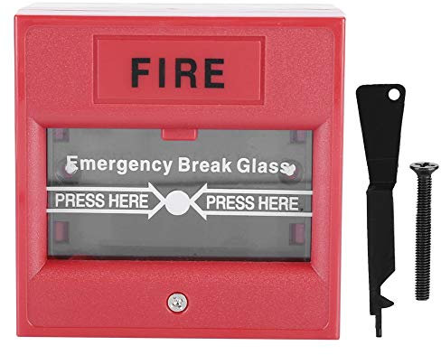 Pomya Red Sign Emergency Stop Switch,Emergency Exit Fire Alarm Button Release Security Glass Break Alarm Switch for Exit Doors Emergency Doors
