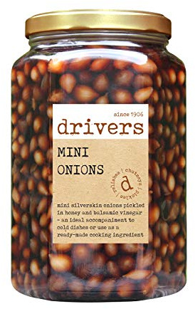 Mini Pickled Onions in Honey & Balsamic Vinegar (1.7kg) – Large Jar | Sweet & Tangy Silverskin Cocktail Onions, Crunchy Gourmet Pickled Onions