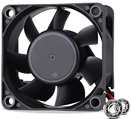 GDSTIME 60mm 24V Cooling Case Fan 60x60x25mm | Dual Ball Bearing, Brushless, 4500 RPM High Speed, 2 Pin, For Game Console 3D Printer Wine Chassis