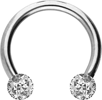 PIERCINGLINE Titan Hufeisenring | EPOXY KUGEL | Piercing Ring Nase Ohr | Farb & Größenauswahl