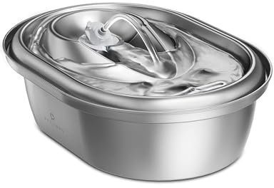 PETLIBRO Katzenbrunnen Edelstahl SUS 304, Trinkbrunnen für Katze, Einstellbarer Wasserdurchfluss, Extrem Leise, 2L Automatischer Wasserbrunnen für Katzen und Kleine Haustiere