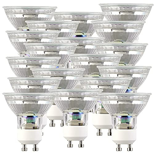 Luminea GU10-LED-Leuchtmittel: 18er-Set LED-Spotlights, Glasgehäuse, GU10, 1,5 W, 120 Lumen (Energiesparlampe, Lampen warmweiß, Birne)
