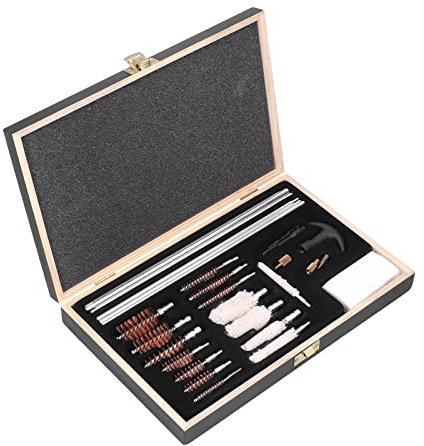 Kit de Limpieza de Pistola Universal, Suministros de Herramientas de Limpieza de Escopeta de Rifle de Calibre 12-410ga de Metal con Estuche para Pistola para Pistola
