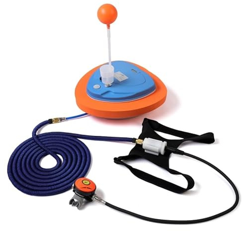 DGLUYUDV Sistema de Buceo Recargable de 3 Horas, Compresor de Aire Impermeable con Manguera de 12m y Regulador de Respiración de Buceo, Equipo de Buceo para Buceo Recreativo y Pesca