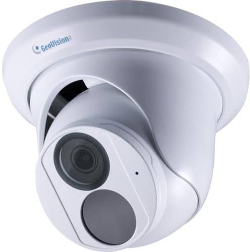 Geovision GV-EBD4704 4MP H.265 Super Low Lux WDR Pro IR Eyeball Dome IP Camera with 2.8mm Lens, Built-in Microphone