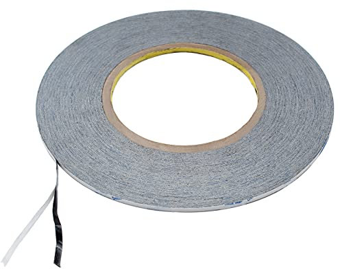 3mm Ruban Adhésif Double Face,Scotch double face fin,Ruban adhésif Double face puissant,Ruban Double Face Extra Fort,pour toutes réparations Smartphones,Tablettes,DIY,1 tome longueur 50m