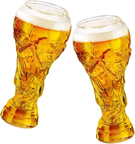 Cerveza Fútbol - Copa Cerveza La Copa Mundial 2022, Copas del Trofeo del Campeonato La Copa Mundial, Cerveza Vidrio Cristal, Suministros Bar Para Ver Fútbol