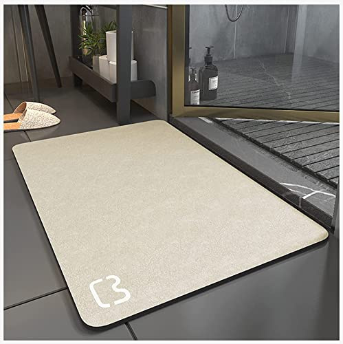 Dai Lufei Tapis de Bain Antidérapant Super Absorbant Diatomite Tapis Salle de Bain Microfibre Baignoire Douche Doux Séchage Rapide