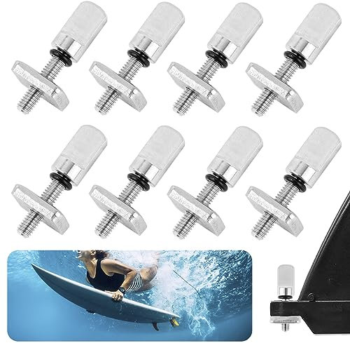 8 Stück SUP Finnenschraube Surfbrett Schrauben, 316 Edelstahl Surfbrettschrauben Surfboard Flossenschraube Longboard Finnenschrauben Universal Sup Finne Zubehör für Single Fins Paddle Board Fin Box