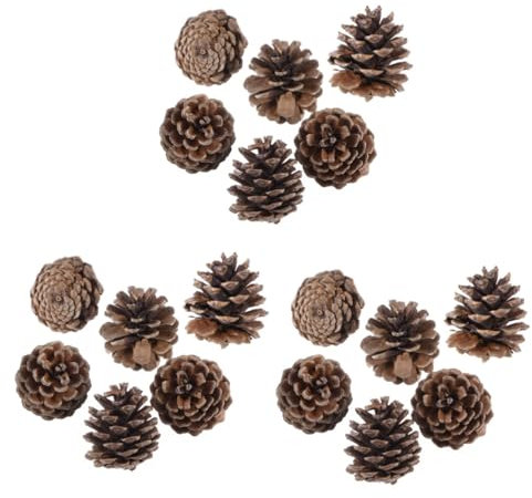 Ciieeo 18stücke Weihnachtsbaum-pinienzapfen Mit Aufhängeschnur Natürliche Holzornamente Für Festliche Dekoration Geeignet Für Wohnräume Büros Und -projekte