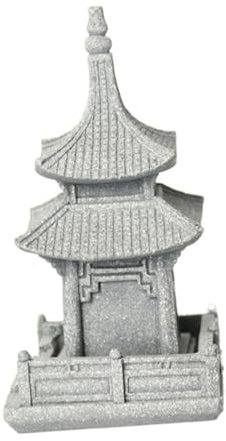 CAXUSD Pagoda Statua Pavilion Miniatura Per Giardino Zen Decorazione Da Esterno Elegante Sandstone Per Bonsai e Terrari Idea Unica Per Amanti Del Giardinaggio