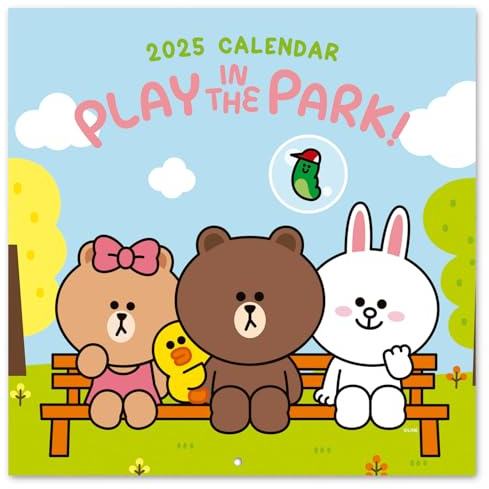 Grupo Erik Wall Calendar 2025 - Line Frends | 12 x 12 Square Calendar 2025, Wall Planner 2025, Family Planner Calendar 2025 | Cute Calendar 2025, Cute Gifts