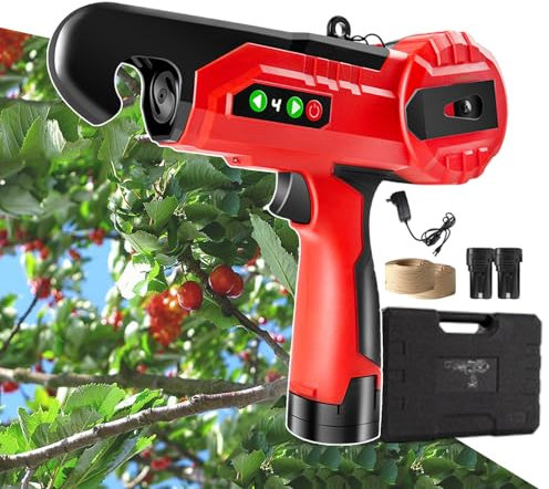 forplubossmmp Machine Électrique pour Attacher Les Plantes avec Batterie | Machine À Ruban De Liage De Vigne | Outil De Jardinage Portatif pour Attacher Les Branches | Réglage À 4 Vitesses