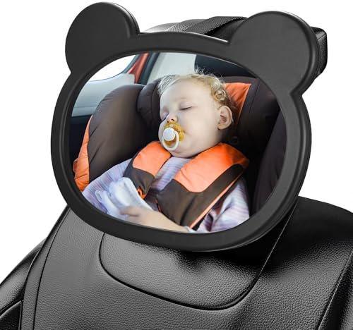 Spiegel Auto Baby Rückbank, Autospiegel Baby Rücksitzspiegel Auto Rücksitz Rückspiegel mit Schnalle Clips, Bruchsicherer Autospiegel für KFZ Kopfstützen Zubehör