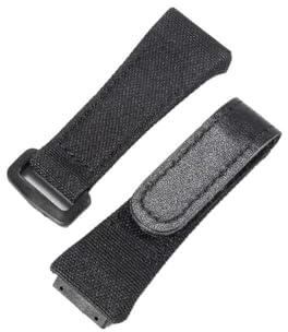 Svincoter 25-20 mm Canvas-Armband, passend for Richard Mille RM011 RM53 RM50-Serie, Schraub-Stil-Herrenuhrenarmband(Black)