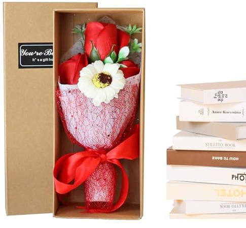 Ramo de Flores de jabón Artificial, Flores de jabón Frescas de Clavel y