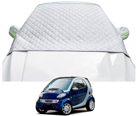 KQDSEOOF Couverture Pare-Brise Voiture Auto Bâche Pare Brise Protection pour Smart City-Coupe 450 1998-2004 Anti Gel Neige Glace Soleil UV Poussière pour l'hiver et l'été