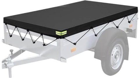 Cubierta de lona para caja de camioneta, cubierta impermeable para todo tipo de clima, cubierta de lona de tela Oxford con correas elásticas | Lona de área de carga para soluciones de almacenamiento