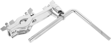 Abrazadera para Rack de Batería con Extensión de Cencerro | Metal Plata, Portátil Ajuste Fácil, para Bombo y Otros Instrumentos de Percusión