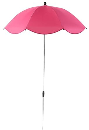 Baoblaze Höhenverstellbarer Pflanzenschirm, Garten Regenschirm Schatten für Pflanzen im Freien, Leichter Baldachin Pflanzenabdeckung für Blumen Pflanzer Topfpflanzen Gartenbetten, Rose Rot