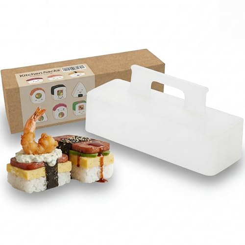 KitchenHacks Musubi Sushi Maker Mold Rice Ball Double Size Large Onigiri Mold Non Stick Luncheon Meat Press Hawaiian