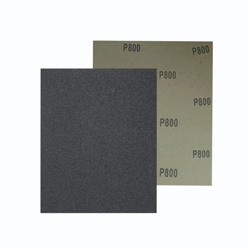 HOTCKB 30 Pièces Papier de Verre Eau/Sec Disque de Ponçage 23 x 28 cm Disqu Abrasif Grain 800