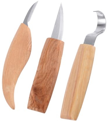 WEKAMOS 3 Teiliges Gravurmesser Set Aus Handwerkzeuge Schnitzmesser Schnitzwerkzeuge Schnitzmesser Zimmermannswerkzeug Holzhohlmeißel Handschnitzmeißel Messer