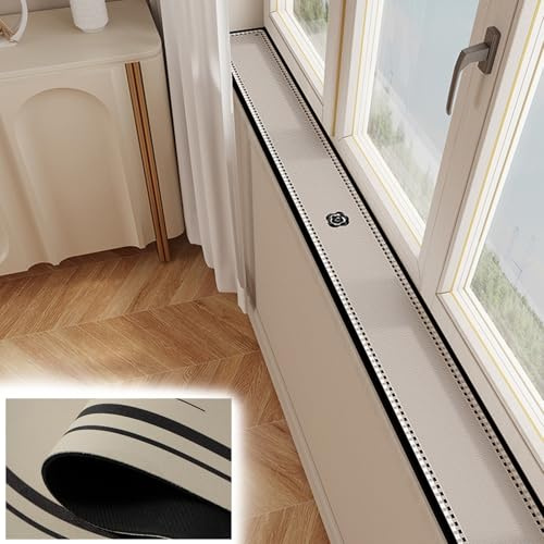 Tapete suave para ventana, cojín decorativo para ventana, fácil cuidado, acolchado protector para el hogar, 130 x 10 cm, ideal para alféizar de ventana