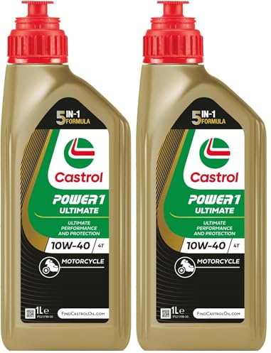 Castrol POWER1 Ultimate 4T 10W-40 Aceite de Moto 1L (Paquete de 2)