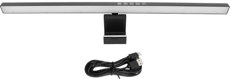 Barra luminosa per schermo RGB, barra luminosa per computer con controllo touch per la protezione degli occhi, retroilluminazione a LED a doppia sorgente per scrivania da ufficio e